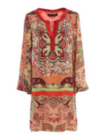 Abito in seta mista con stampa paisley