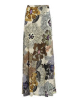 Gonna lunga in jersey di viscosa con stampa