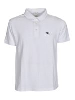 Polo con ricamo logo bianca