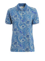 Polo in jersey con stampa Paisley