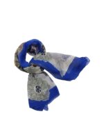 Foulard Bombay blu stampa floreale