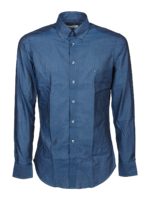 Camicia a righe in popeline