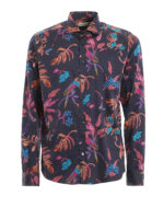 Camicia in cotone con stampa floreale