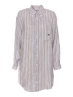 Camicia a righe multicolor con logo