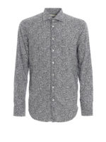 Camicia in cotone con micro motivo Paisley
