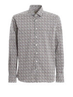 Camicia in popeline stretch motivo Paisley