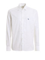 Camicia bianca in cotone con motivo Paisley