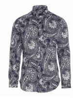 Camicia slim in cotone a stampa paisley