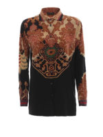 Camicia in pura seta con stampa paisley