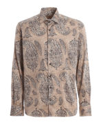 Camicia in cotone in stampa Paisley