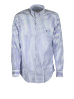 Camicia a righe con colletto abbottonato