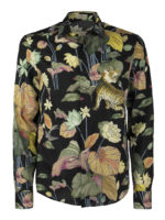 Camicia motivo tigri e ninfee