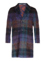 Cappotto a quadri monopetto