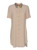 Chemisier bianco con colletto ricamato