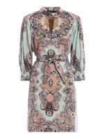 Abito in popeline con stampa Foulard