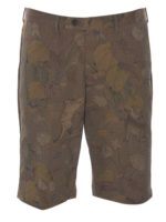 Bermuda in cotone stampato verde militare