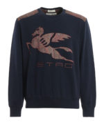 Felpa in cotone con logo fantasia Paisley