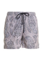 Boxer da mare Paisley con patch logo in gomma