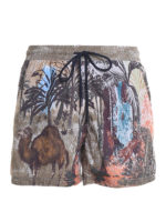 Boxer da mare fantasia con patch in gomma