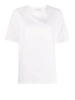 T-shirt in cotone con logo ricamato