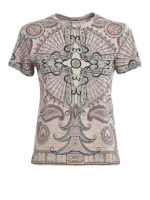 T-shirt in cotone con stampa geometrica