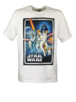 T-shirt bianca con stampa Star Wars