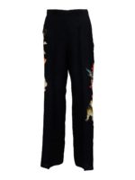 Pantaloni con stampa tigre e ninfee