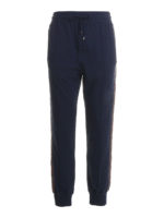 Joggers in cotone con bande Paisley