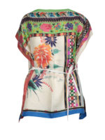 Caftano in seta con cinturino