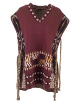 Maglione smanicato bordeaux