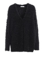 Cardigan lungo lame nero