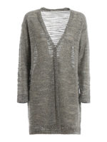 Cardigan lungo in misto lino e lurex
