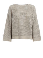 Pull traforato con dettagli in lurex