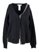 Cardigan grigio con monile