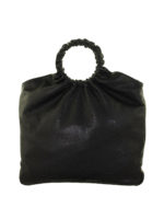 Borsa in pelle martellata con manici rotondi