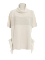 Girocollo a cappa in lana seta e cashmere