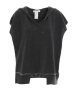 Maglione con aperture laterali e cappuccio