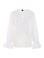 Blusa in cotone misto lino