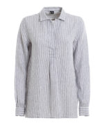Blusa in lino a righe