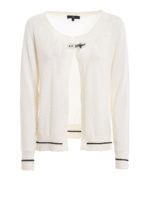 Cardigan in lana con dettaglio lurex