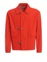 Giacca a vento arancione fluo