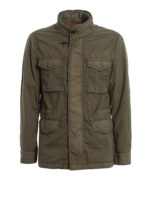 Field jacket in cotone tinto in capo