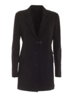 Giacca lunga con iconico gancio nera