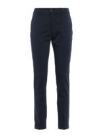 Pantaloni in cotone stretch blu