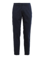 Pantaloni blu in twill stretch