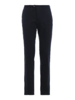 Pantaloni chino blu in cotone stretch