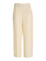 Pantalone gamba larga color crema