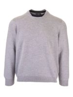 Pullover girocollo grigio