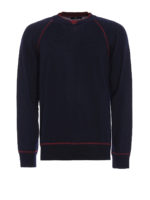 Girocollo stile felpa in lana blu