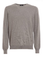 Rundhalspullover - Hellbraun